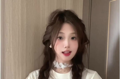 Crewneck T-Shirt Print Short-Sleeve Star