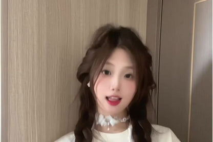 Crewneck T-Shirt Print Short-Sleeve Star