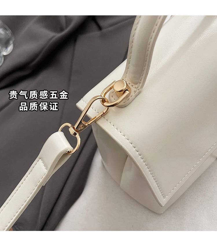 Twist Bag Top Set Crossbody Charm Lock / Handle Leather Flap Faux