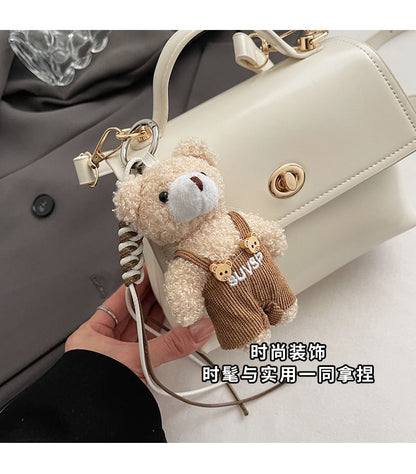 Twist Bag Top Set Crossbody Charm Lock / Handle Leather Flap Faux