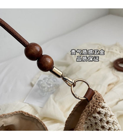 Bag Beaded Woven Tote Strap