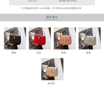 Crossbody Plain Faux Bag Leather Flap