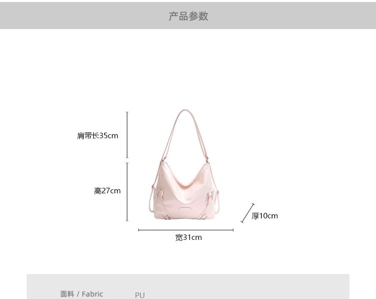 Buckled Faux Leather Bow Crossbody Star Bag