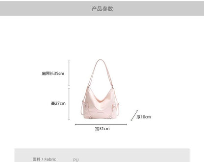 Buckled Faux Leather Bow Crossbody Star Bag