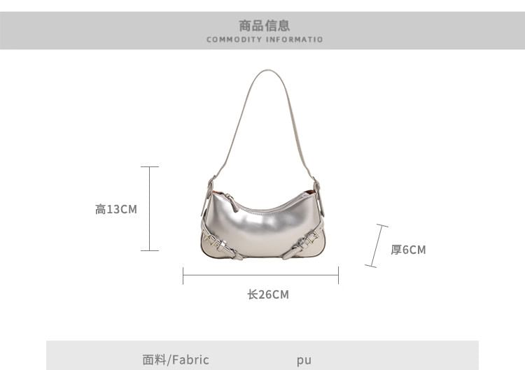 Buckled Bag Plain Crossbody Leather Faux