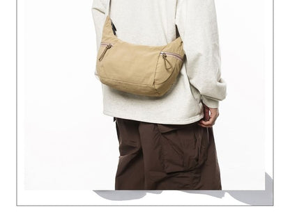 Nylon Plain Crossbody Bag