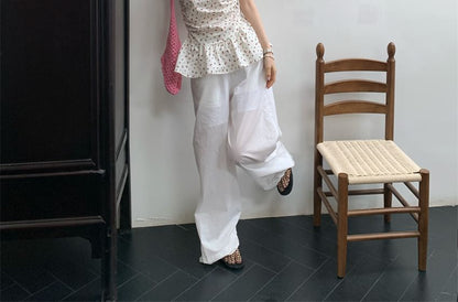 Ruched Top Ruffle Tube Floral Hem Print