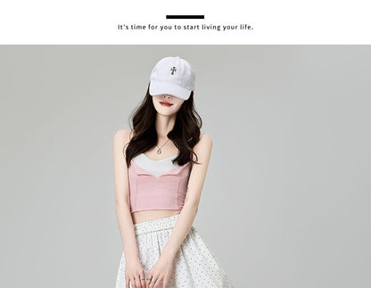 Panel Lace Midi Skirt Waist High A-Line Dotted