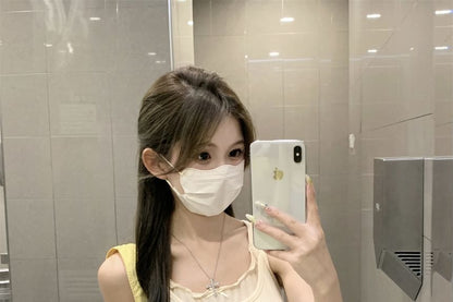 Edge Two-Piece Two Top Neck Crop Tone Mock Scoop Camisole Lettuce