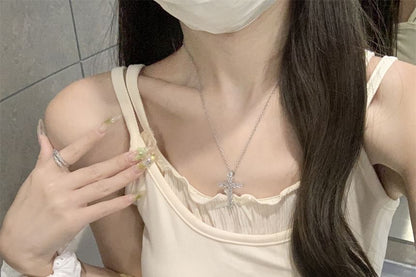 Edge Two-Piece Two Top Neck Crop Tone Mock Scoop Camisole Lettuce