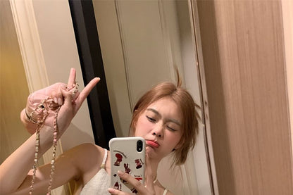 Flowy V-Neck Crop Plain Cami Top