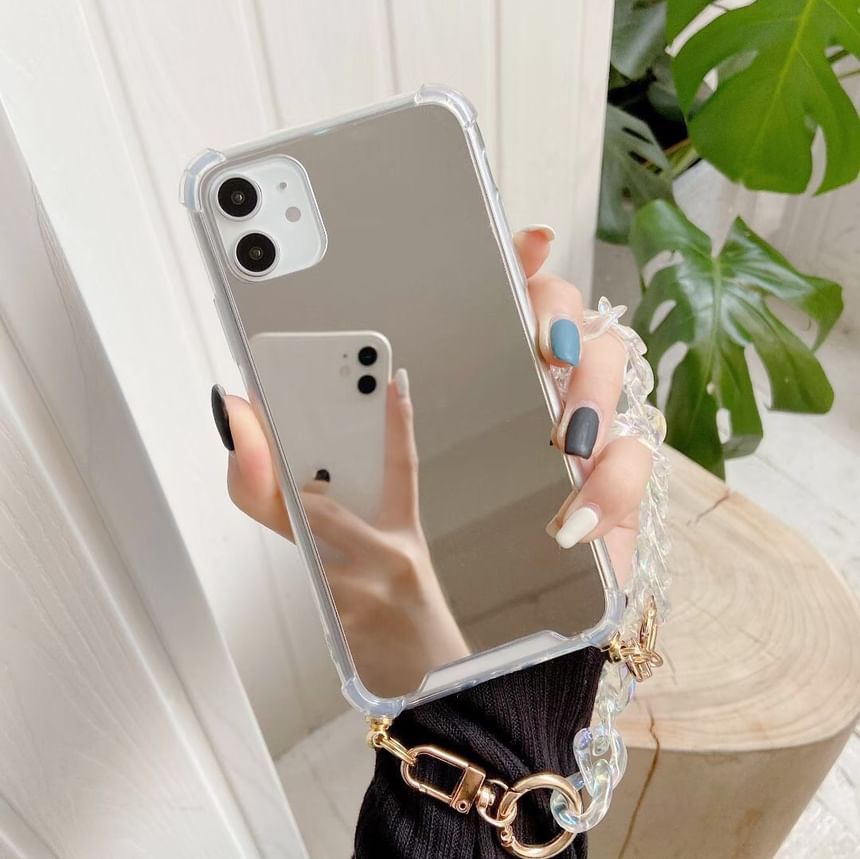 Phone Case Mirrored Strap Chain with