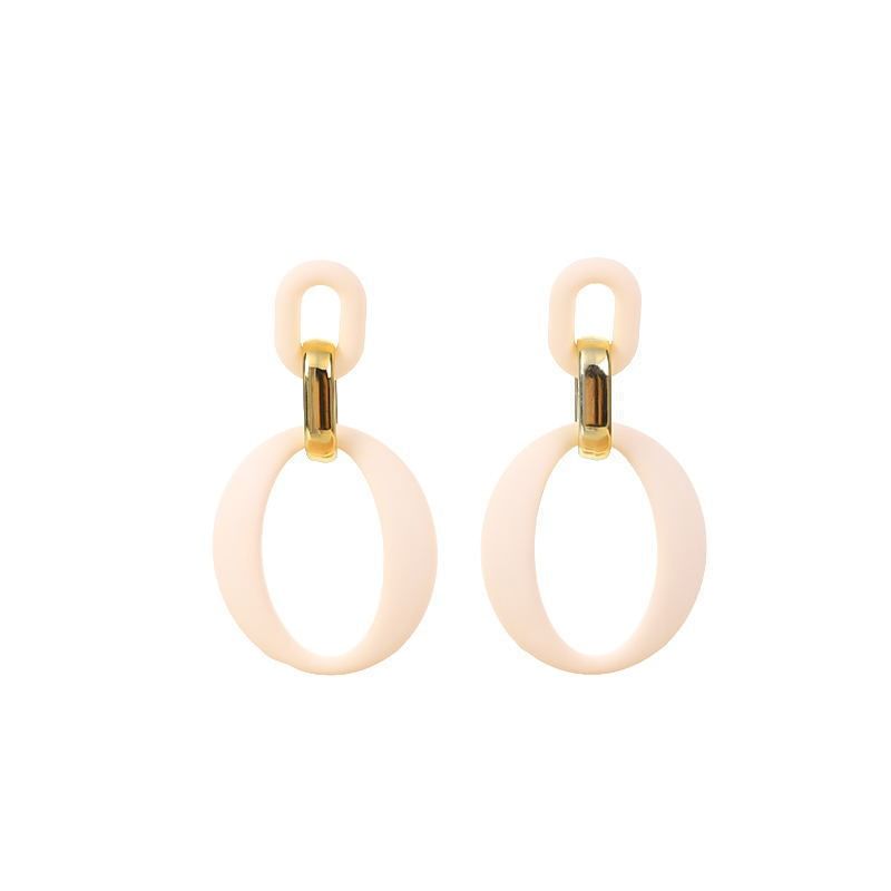 Acrylic Dangle Hoop Alloy Earring