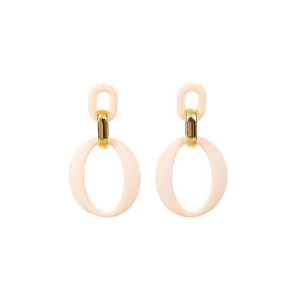Acrylic Dangle Hoop Alloy Earring