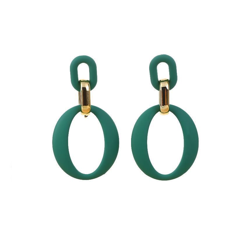 Acrylic Dangle Hoop Alloy Earring
