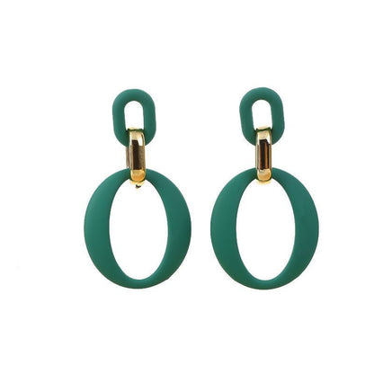 Acrylic Dangle Hoop Alloy Earring