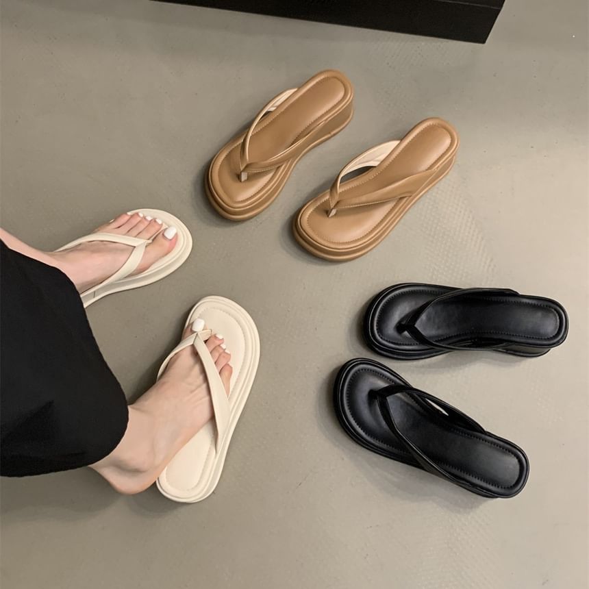 Platform Slide Thong Sandals