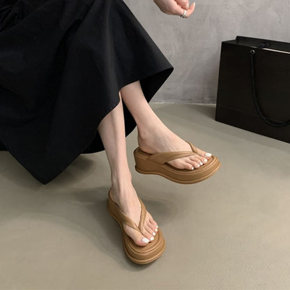 Platform Slide Thong Sandals