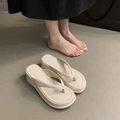 Platform Slide Thong Sandals