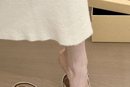 Kitten Toe Pumps Slingback Pointed Buckled Heel