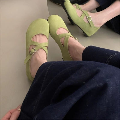 Criss Hidden Jane Mary Wedge Cross Shoes