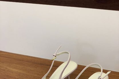 Bow Toe Slingback Pumps Pointed Heel Kitten