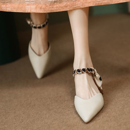 Sandals Toe D'Orsay Buckle Pointed