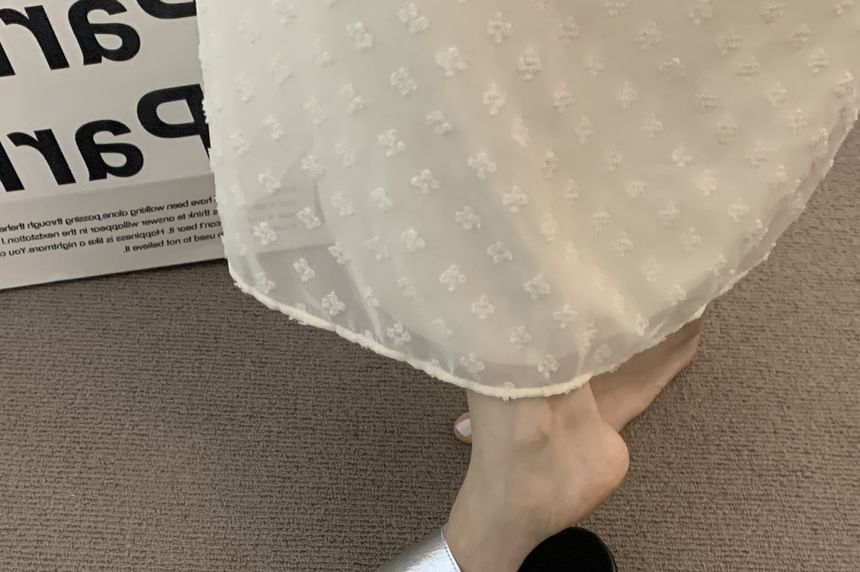 Slide Thong Leather Sandals Faux