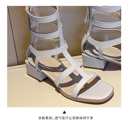 Block Heel Gladiator Sandals