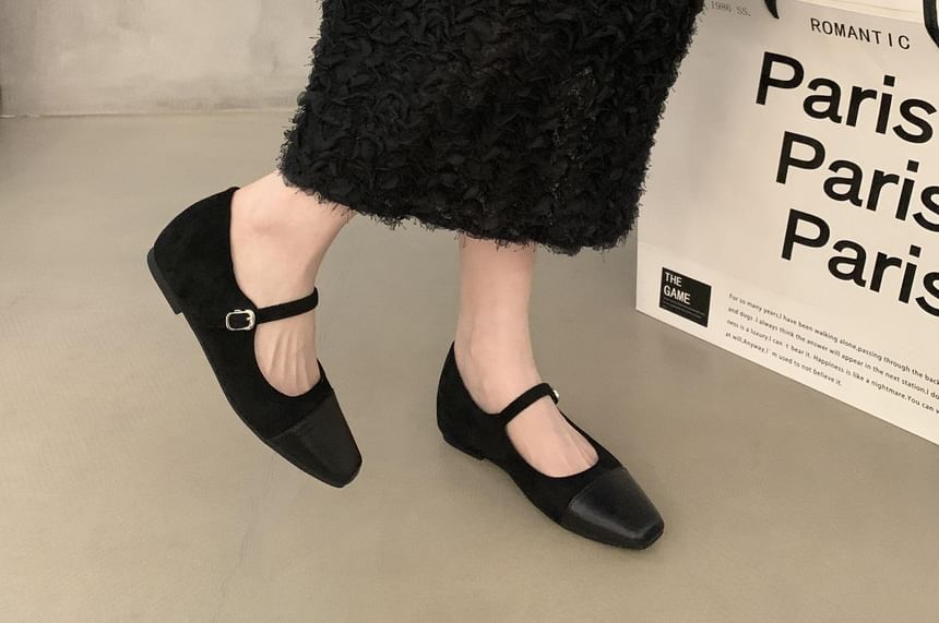 Hidden Cap Square Wedge Jane Toe Mary Pumps