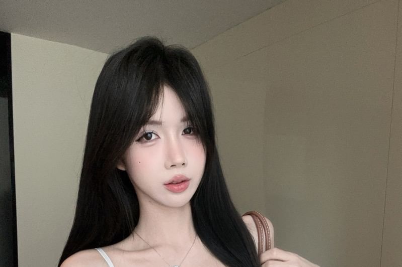 Top Camisole Trim Slim Slit Lace Fit