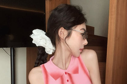 Collar Trim Crop Contrast Slim Top Tank Fit Henley