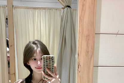 Dress Plain Sleeveless Trim Midi A-Line Asymmetrical Ruffle