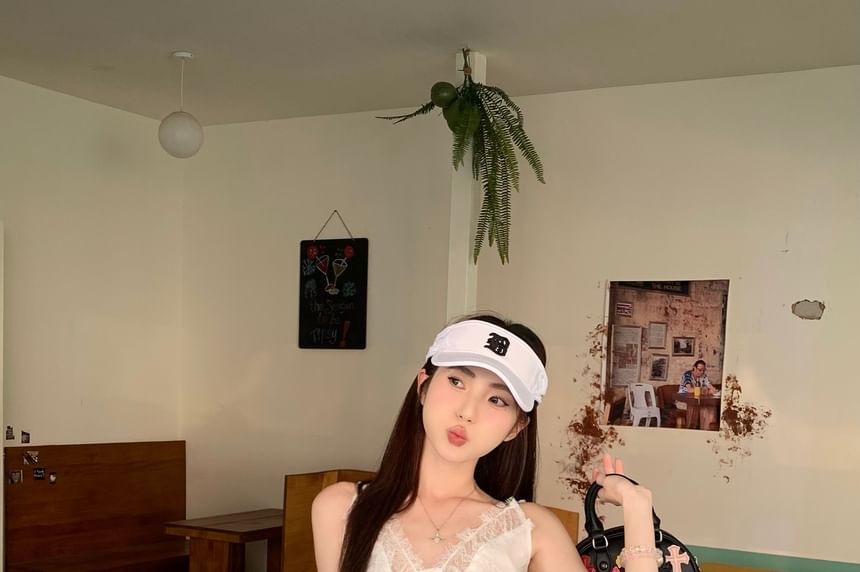 Maxi Tank Rise High / Fit Panel A-Line Slim Plain Skirt Lace Top