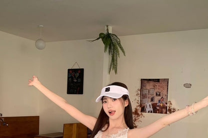 Maxi Tank Rise High / Fit Panel A-Line Slim Plain Skirt Lace Top