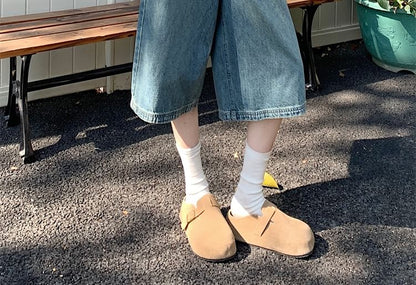 Jeans High Wide Rise Leg Washed Capri