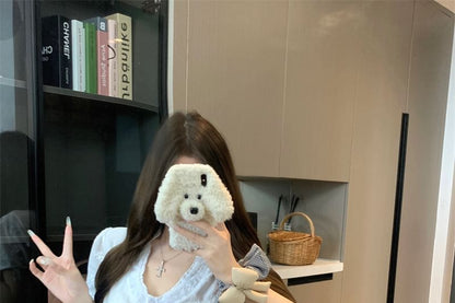 Skirt V-Neck Slim Trim Jacquard Mini Ruffle Short-Sleeve Fit Rise A-Line / Blouse High