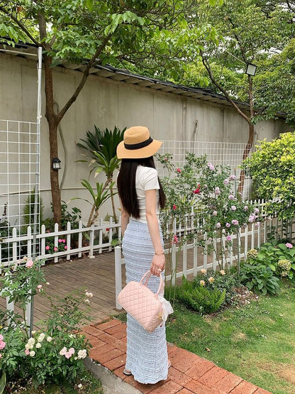 Skirt High Rise Tiered Maxi Floral Pencil