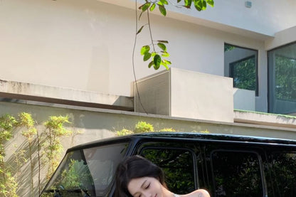 Tiered Slim Fit Bow Top Halter A-Line Plain Mini / Crop Waist Skirt Elastic