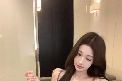 Flowy Top Ruffle Lace Panel Trim Cami