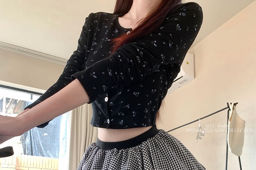 Skirt High Rise Mini A-Line Bubble Hem