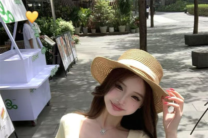 Neck / T-Shirt Scoop Floral Short-Sleeve Waist Bow Skirt Elastic Fit Slim Midi A-Line