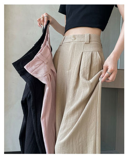 High Leg (Various Plain Designs) Wide Waist Dress Pants