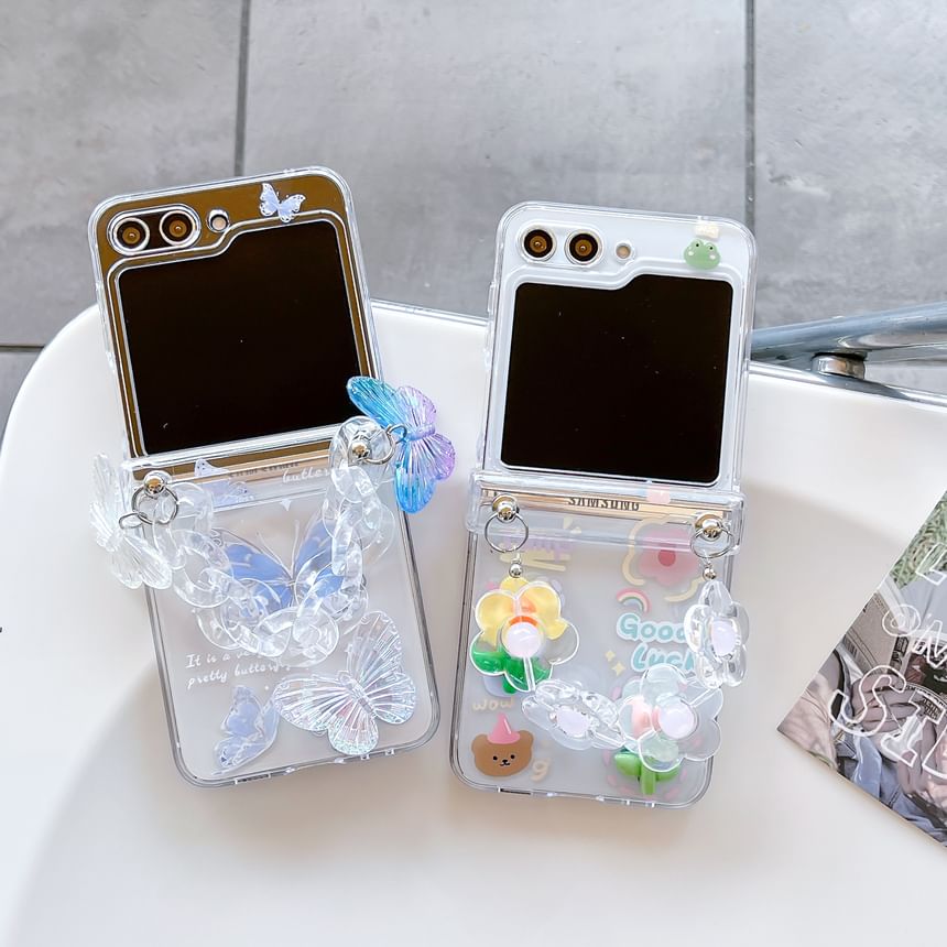 Set / Case Butterfly Phone Floral Strap