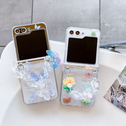 Set / Case Butterfly Phone Floral Strap