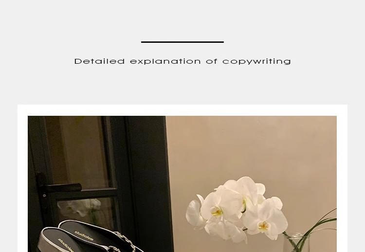 Jane Faux Wedge Hidden Leather Mules Mary Rhinestone