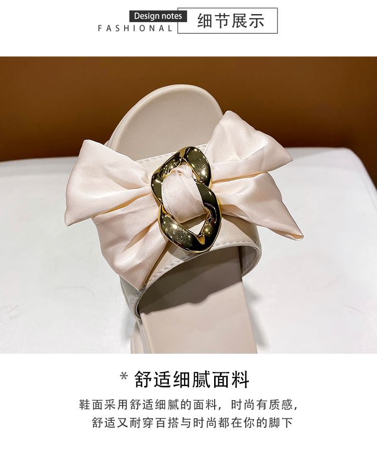 Sandals Slide Platform Bow