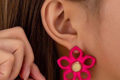 Stud Floral Alloy Earring