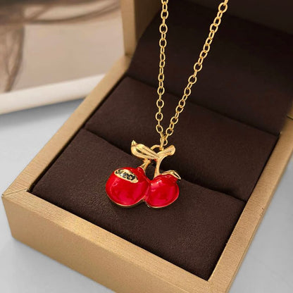 Necklace Pendant Alloy Faux / Resin Pearl Cherry