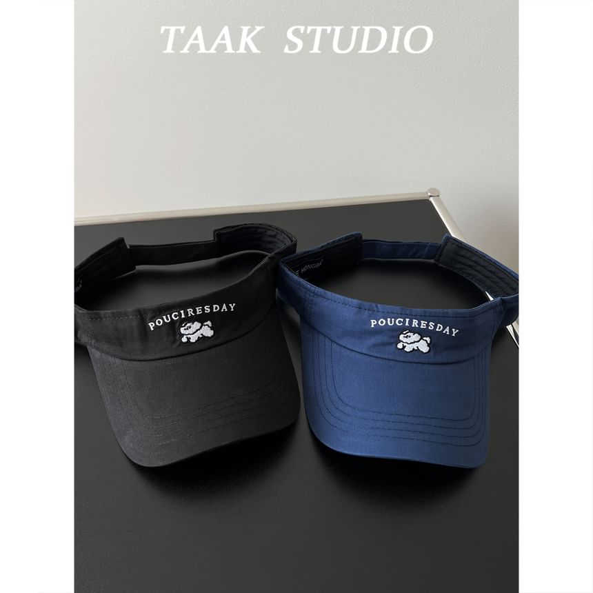 Embroidered Dog Sun Visor
